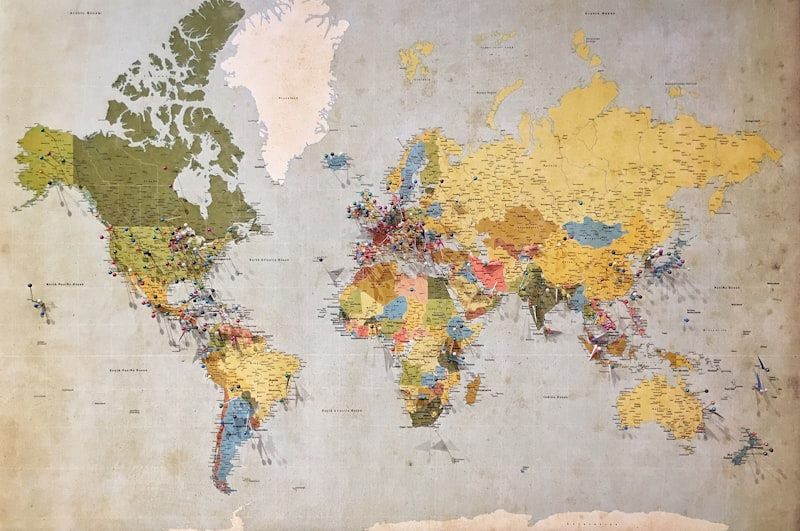 Map with pins marking our service areas